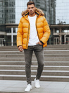 Férfi téli dzsekik sárga Dstreet TX4162