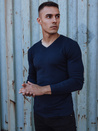Sweter męski gładki w serek granatowy Dstreet WX2220
