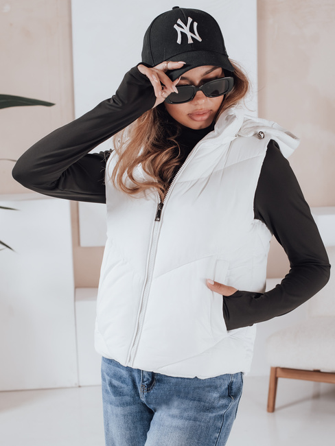 Női steppelt mellény LIKEHUGS fehér Dstreet TY4975 TY4975