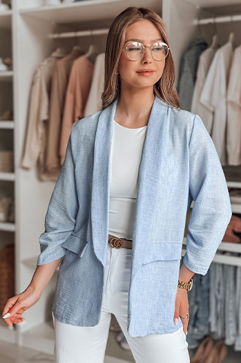 Női oversize kabát SOFT LOVE kék Dstreet PY0132 PY0132