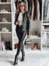 Női bőrkabát CHICLEATHER fekete Dstreet TY4969