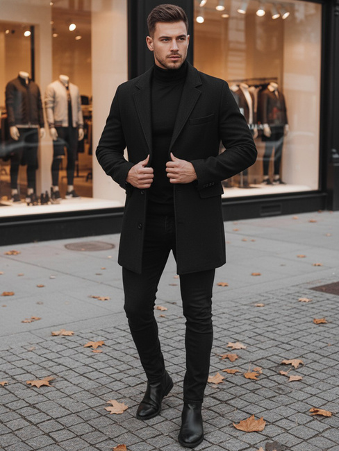 Férfi kabát fekete színben CX0380