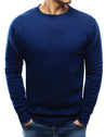 Férfi pulcsi kapucni nélkül sötétkék színben BX4983