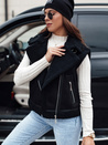 Női szarvasbőr mellény báránybőrrel WOOLZIP fekete Dstreet TY4742