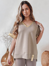 Női oversize blúz SHINE LOVE mokka Dstreet RY2911 Dstreet RY2911