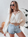 Női oversize muszlin ing MUSLINEA krémszínű Dstreet DY0480