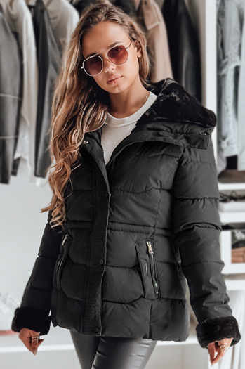 WINTERGIRL női steppelt dzseki fekete Dstreet TY4933