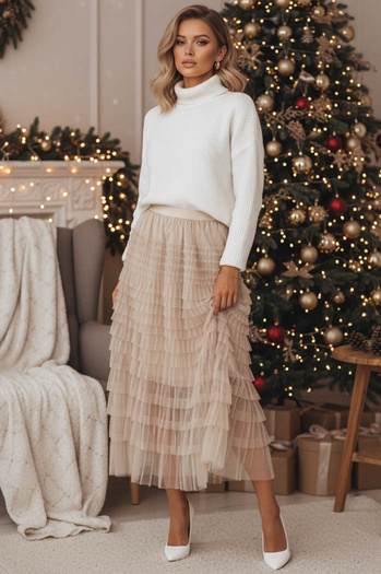 Női maxi szoknya PASTELLA Szín Bézs DSTREET CY0422z