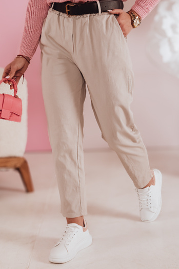 Női alkalmi nadrág övvel SOFELIA mokka Dstreet UY2505