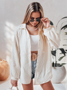 Női oversize muszlin ing MUSLINEA krémszínű Dstreet DY0480