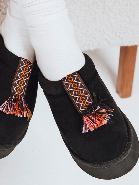 Női szigetelt flip-flop fekete Dstreet ZY1259 ZY1259