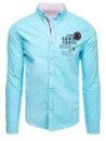 Férfi ing türkiz színben Dstreet DX2300