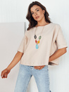 Női oversize blúz BULS bézs Dstreet RY2505 Dstreet RY2505