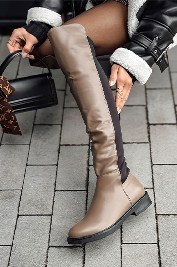 Női LONGDIT hosszú kávés Dstreet csizma ZY0501