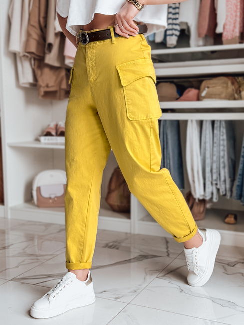 Női buggyos nadrág GOTRENDI mustár Dstreet D Street UY2527