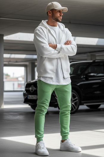 Férfi melegítőnadrág zöld Dstreet UX3451