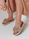 Női virágos flip-flop KWIATARIS khaki Dstreet ZY0910 ZY0910