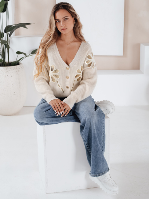  Női KERINDA ekrü színű kardigán Dstreet MY2500