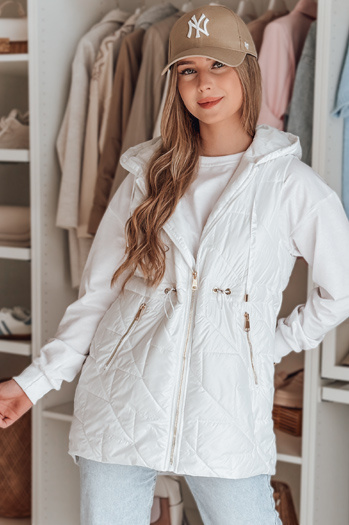 Női átmeneti steppelt mellény OLINVIA fehér Dstreet TY4886