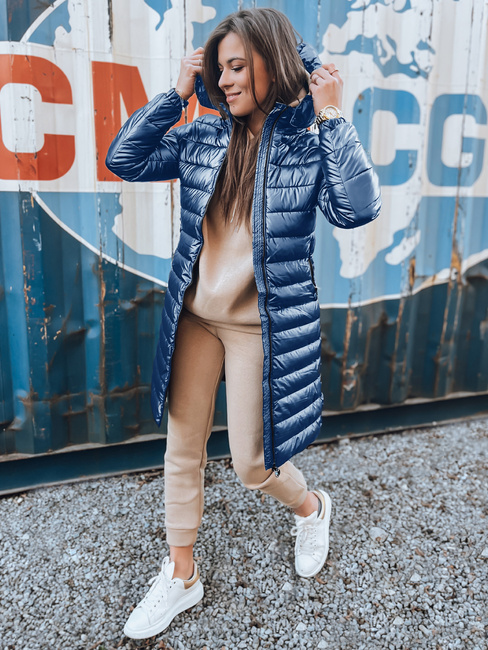 Női steppelt télikabát LESSI kék Dstreet TY5517 TY5517