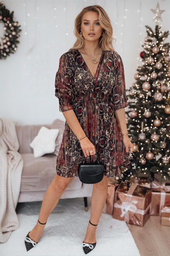 Egy méret VELVETIA ruha gesztenyebarna Dstreet EY2544