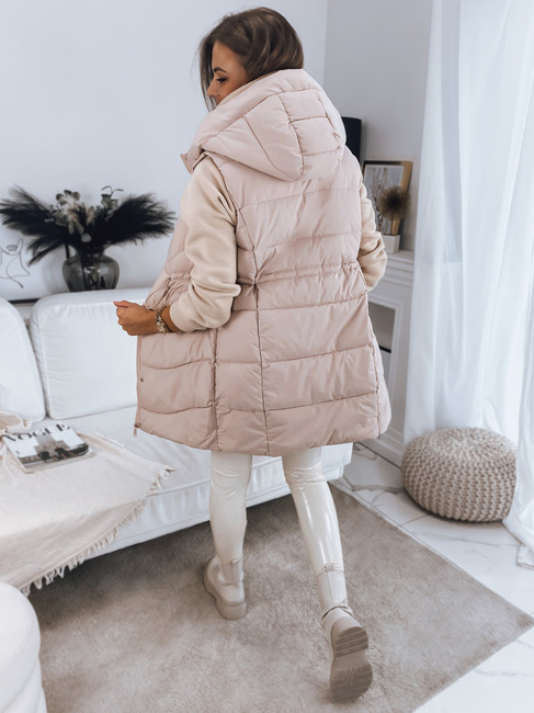 Női steppelt mellény GAMIS bézs Dstreet TY3293