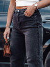 JEANDII női farmer baggy nadrág dörzsöléssel fekete Dstreet UY2209