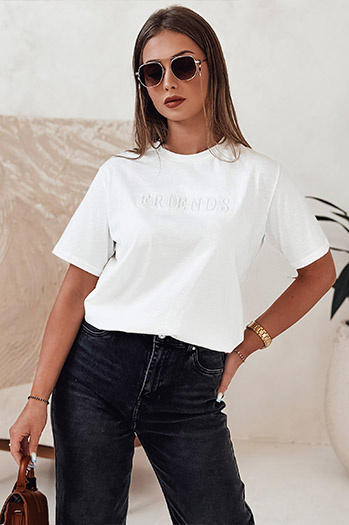 Női FRIENDS ekrü póló Dstreet RY2574