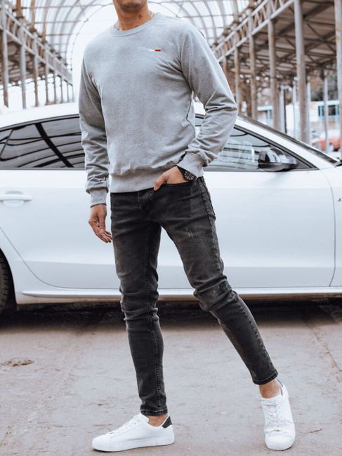 Bluza męska bez kaptura szara Dstreet BX5737