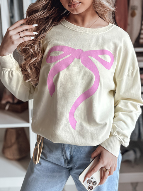 Női egyméretű oversize pulóver SOFTTIE bézs Dstreet BY1356z