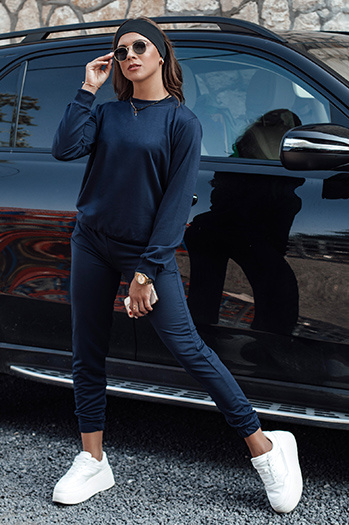 MILIAN női tréningruha szett tengerészkék Dstreet AY1101