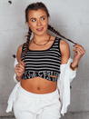 LA VIE CEST női csíkos top fekete Dstreet RY2314_2
