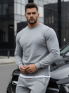 Férfi pulcsi kapucni nélkül szürke színben BX3354