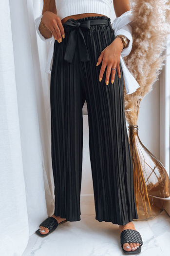 Női kötetlen stílusú nadrág RUFFLES Szín Fekete DSTREET UY1539