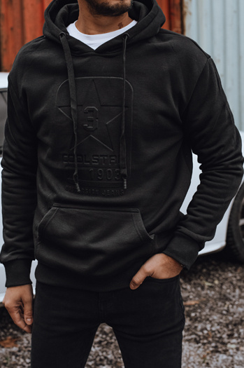 Férfi fekete pulóver Dstreet BX5933