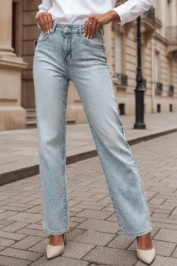 Női széles szárú farmer nadrág DIAMONTI kék Dstreet UY2475