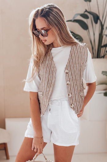 Női rövidnadrág NOT TOMORROW fehér Dstreet SY0450