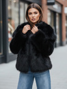 Női rövid fekete szőrmebunda ZARAFIA Dstreet TY5117z