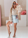 Női oversize muszlin ing MUSLINEA bézs Dstreet DY0478
