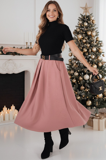 Női midi szoknya rózsaszín Dstreet CY0476z