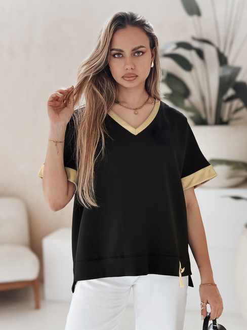 Női oversize SHINE LOVE blúz fekete Dstreet RY2912 RY2912