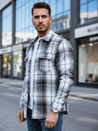 Férfi fekete-fehér kockás flanel ing Dstreet DX2677