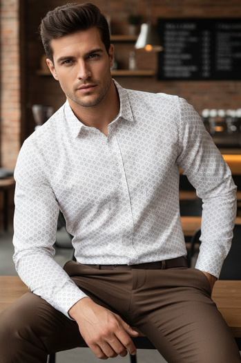 Férfi fehér ing Dstreet DX2437