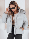 Női átmeneti bőrdzseki COLLAR szürke Dstreet TY5190 TY5190