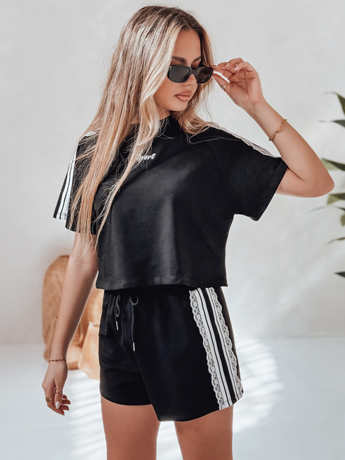 Női edzőruha szett LOVE SPORT fekete Dstreet AY1135 AY1135