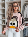 Női oversize melegítőfelső foltokkal CUTE MAKEX rózsaszín Dstreet BY1493_2