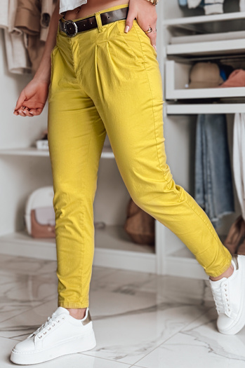 Női chino övvel MODELA mustár Dstreet UY2563