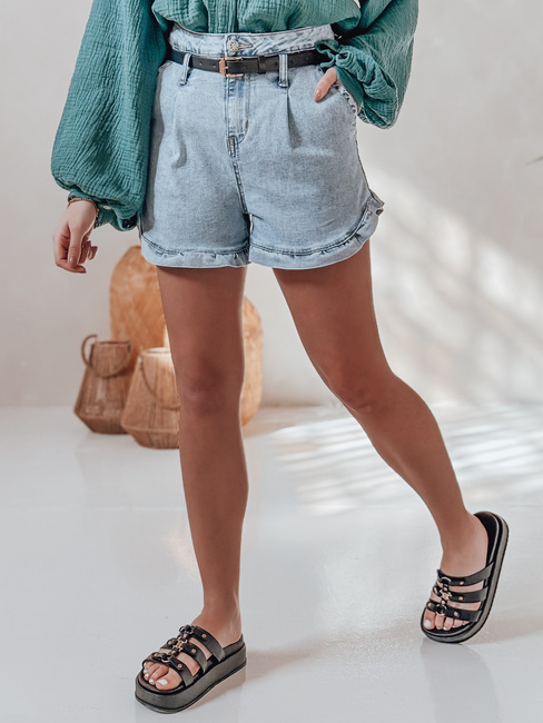 Női farmer rövidnadrág övvel SHORT LOVER kék Dstreet SY0468