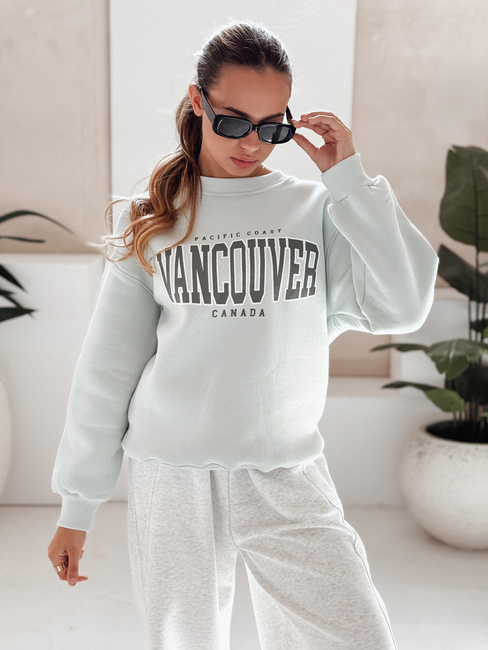 Női kapucni nélküli pulóver VANCOUVER menta Dstreet BY1226