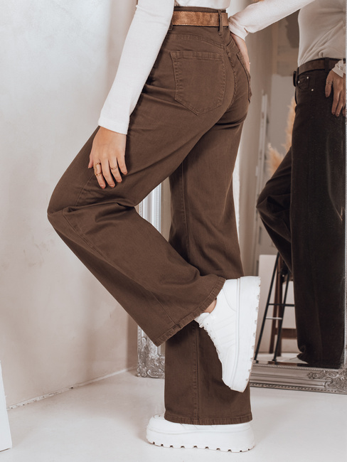 Női széles szárú farmer barna Dstreet UY2845 UY2845